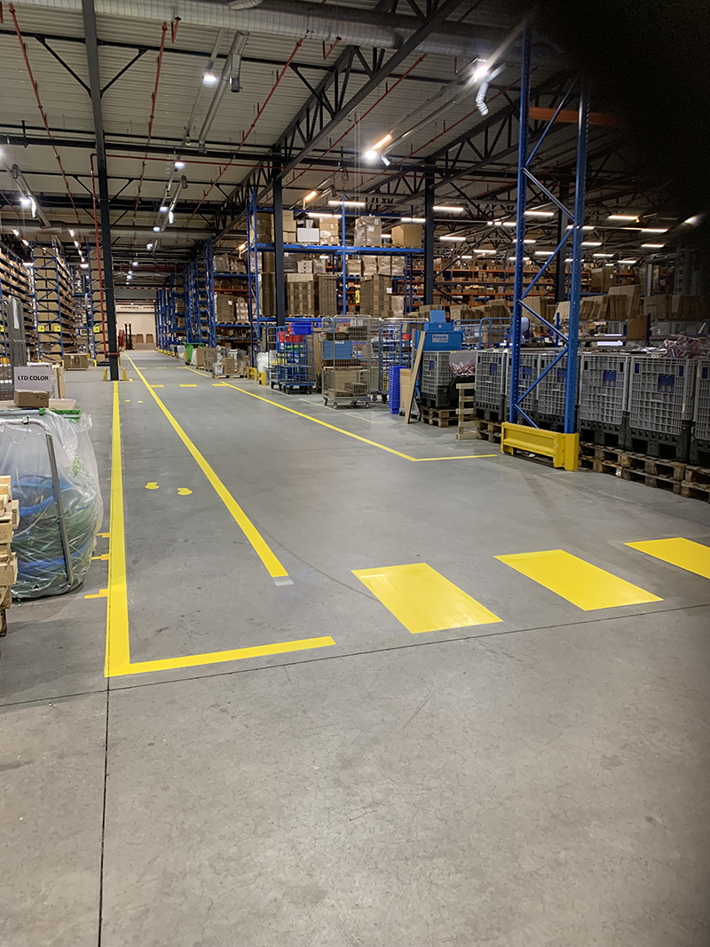 warehouse striping